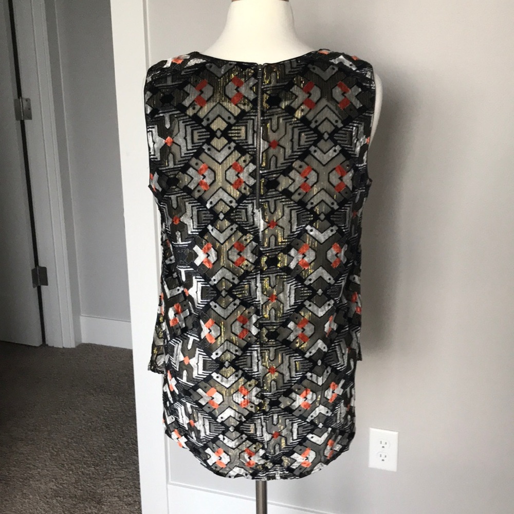 Anthropologie velvet and gold shimmer top - Picture 4 of 7